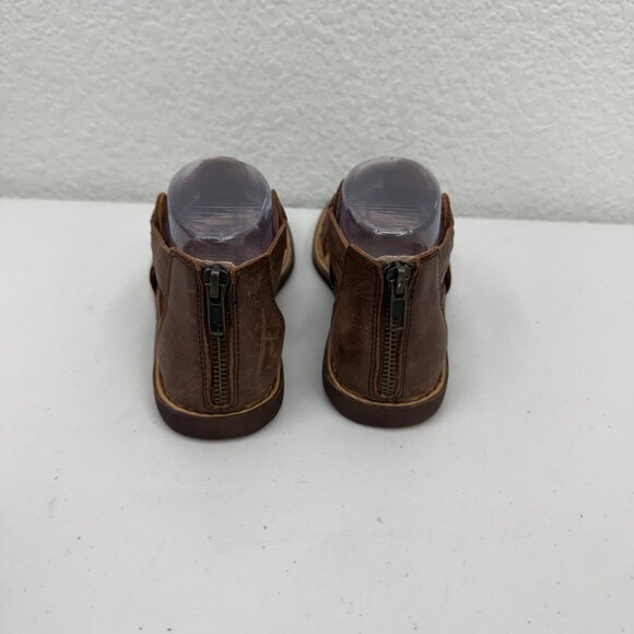 Born Harmel Brown Leather Gladiator Back Zip Open Toe Sandals Shoes Womens sz 6M - Picture 3 of 9